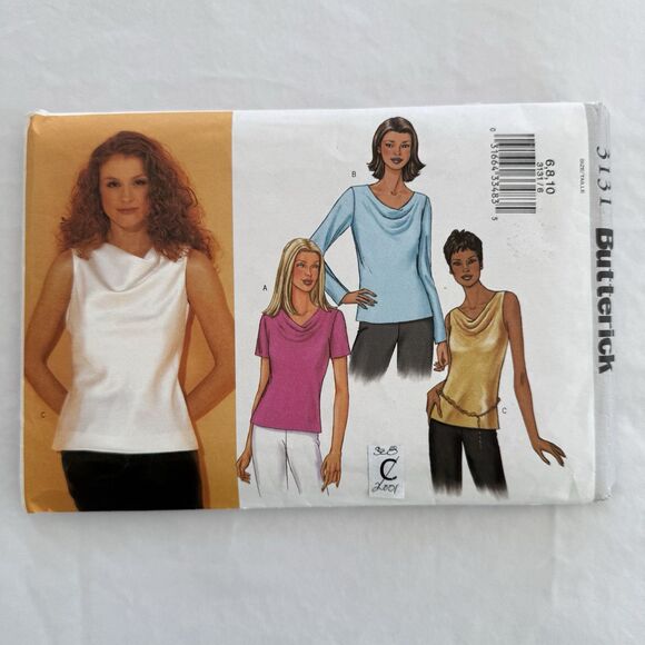 Butterick Sewing Pattern 3131 Top Shirt Blouse Sewing Pattern Misses Size 6-8 - Picture 1 of 3